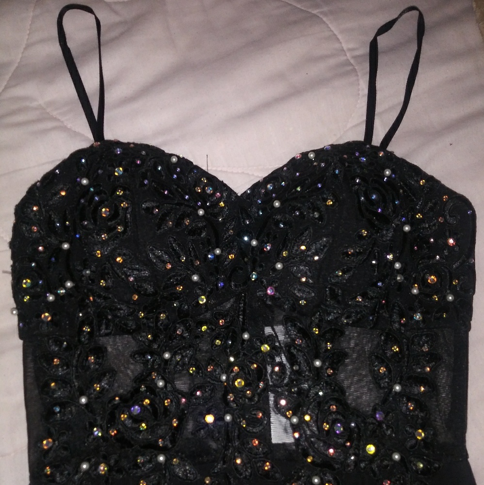 Beautiful black prom dress